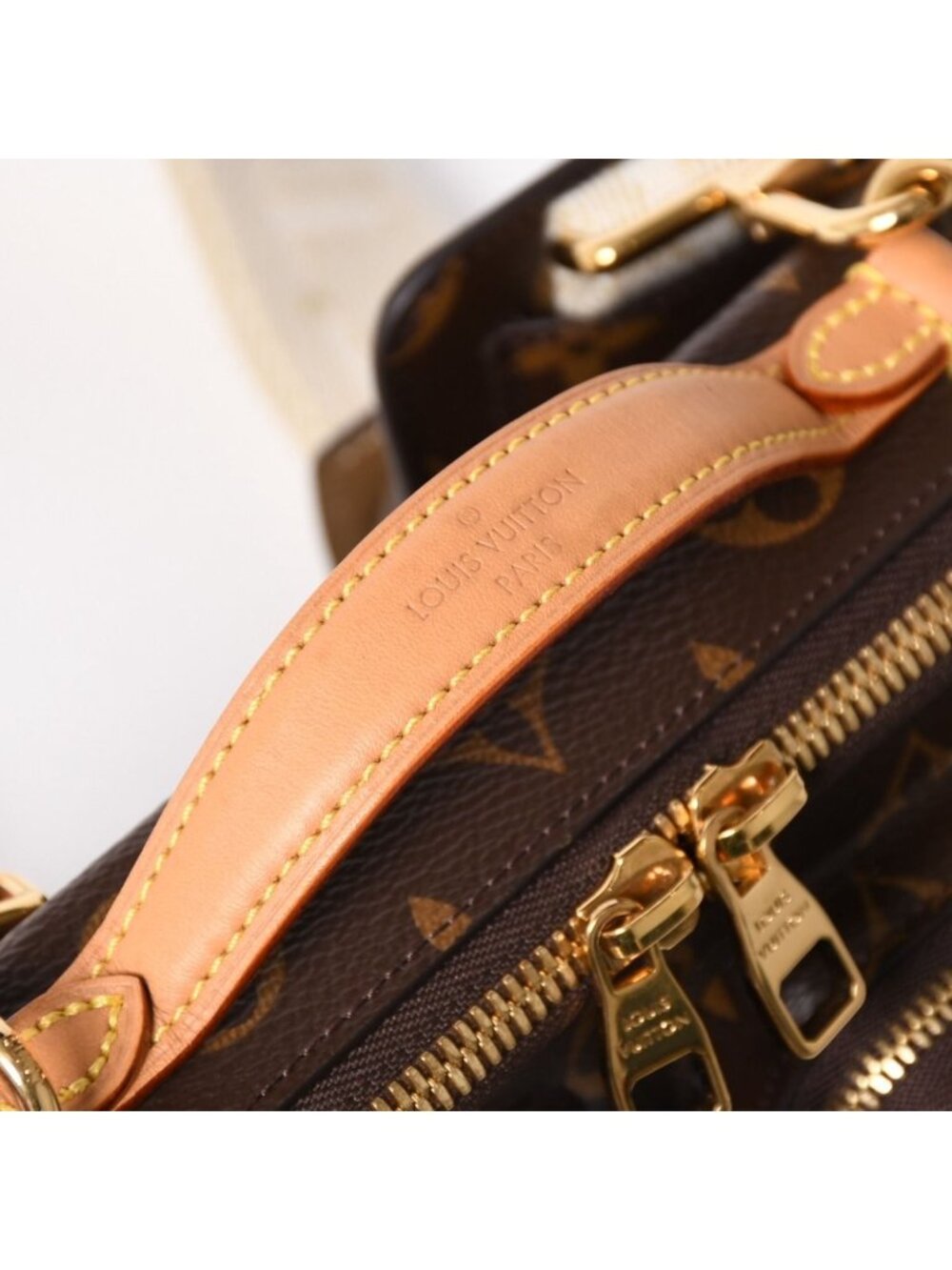 Louis Vuitton Monogram Utility Crossbody Shoulder Bag Brown Gold - Picture 9 of 16